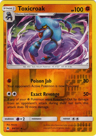 Toxicroak - 64/131 - Rare - Reverse Holo available at 401 Games Canada