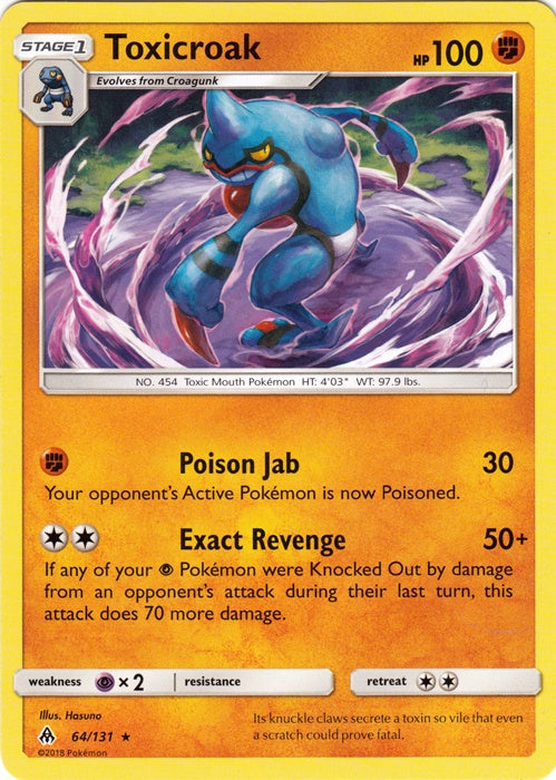 Toxicroak - 64/131 - Rare available at 401 Games Canada