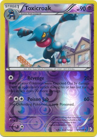 Toxicroak - 66/149 - Rare - Reverse Holo available at 401 Games Canada