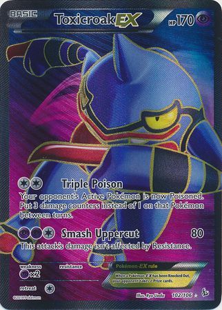 Toxicroak EX - 102/106 - Full Art Ultra Rare available at 401 Games Canada