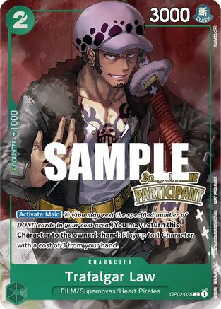 Trafalgar Law (Offline Regional 2023) [Participant] - OP02-035 - Promo available at 401 Games Canada