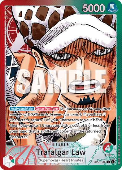 Trafalgar Law (Parallel) - OP01-002 - Leader available at 401 Games Canada