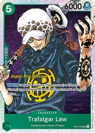 Trafalgar Law (Super Pre-Release) - ST02-009 - Super Rare available at 401 Games Canada
