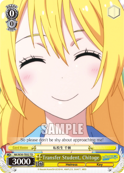 Transfer Student, Chitoge - NK/W30-TE002 - Trial Deck available at 401 Games Canada