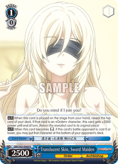 Translucent Skin, Sword Maiden - GBS/S63-E069 - Rare available at 401 Games Canada