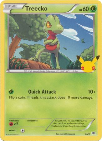 Treecko - 3/25 - 25th Anniversary Non-Holo - Promo available at 401 Games Canada