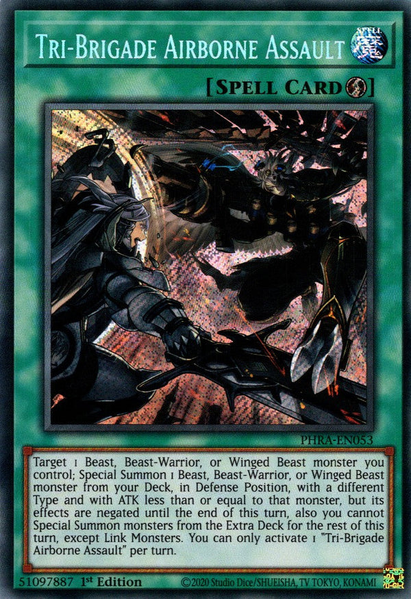 Tri-Brigade Airborne Assault - PHRA-EN053 - Secret Rare - 1st Edition available at 401 Games Canada