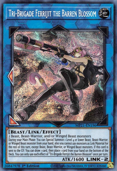 Tri-Brigade Ferrijit the Barren Blossom - MP21-EN196 - Prismatic Secret Rare - 1st Edition available at 401 Games Canada