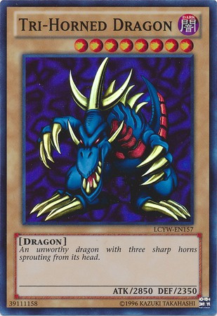Tri-Horned Dragon - LCYW-EN157 - Super Rare - Unlimited available at 401 Games Canada