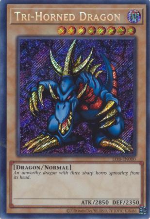 Tri-Horned Dragon (LOB-EN000) - LOB-EN000 - Secret Rare - Unlimited Worldwide available at 401 Games Canada