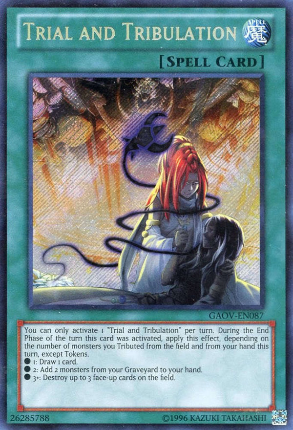 Trial and Tribulation - GAOV-EN087 - Secret Rare - Unlimited available at 401 Games Canada