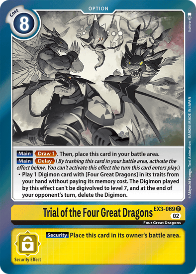 Trial of the Four Great Dragons - EX3-069 - Rare available at 401 Games Canada