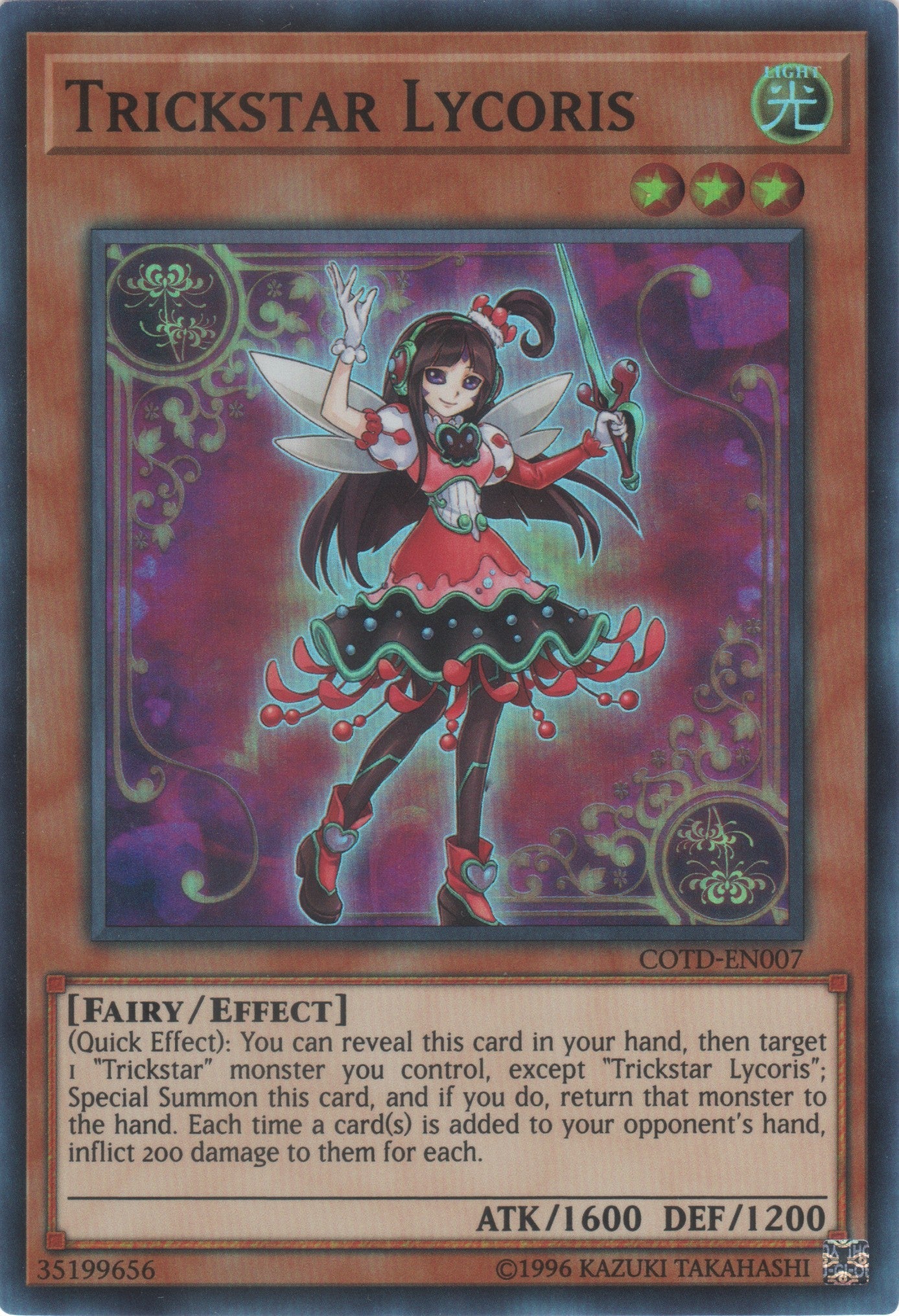 401 Games Canada - Trickstar Lycoris - COTD-EN007 - Super Rare - Unlimited 401 Games Canada - Trickstar Lycoris - COTD-EN007 - Super Rare - Unlimited