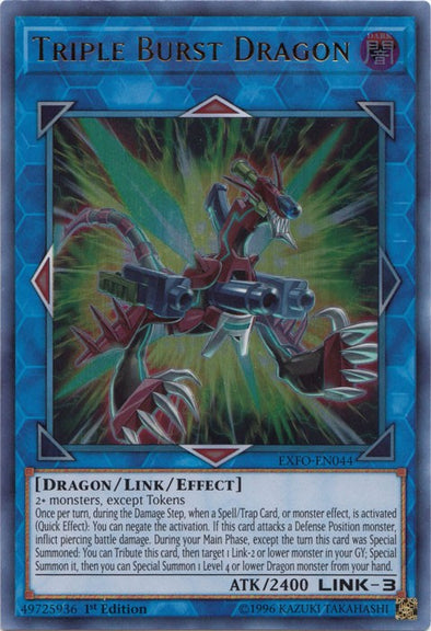 Triple Burst Dragon - EXFO-EN044 - Ultra Rare - 1st Edition available at 401 Games Canada