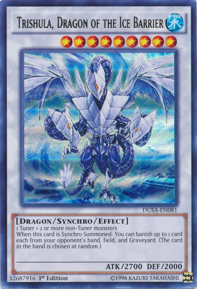 Trishula, Dragon of the Ice Barrier - DUSA-EN081 - Ultra Rare - 1st Edition available at 401 Games Canada