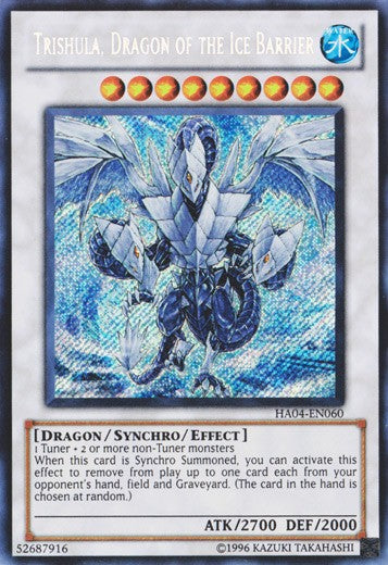 Trishula, Dragon of the Ice Barrier - HA04-EN060 - Secret Rare - Unlimited available at 401 Games Canada