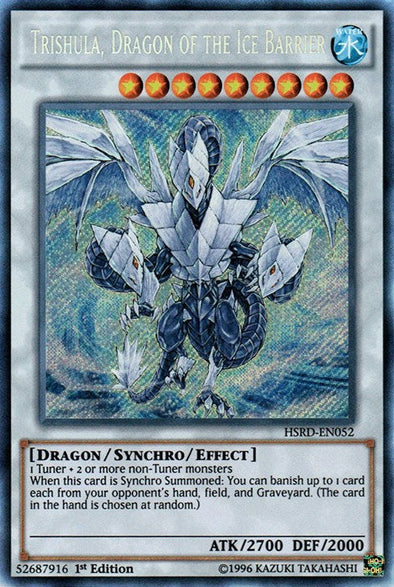 Trishula, Dragon of the Ice Barrier - HSRD-EN052 - Secret Rare - 1st Edition available at 401 Games Canada