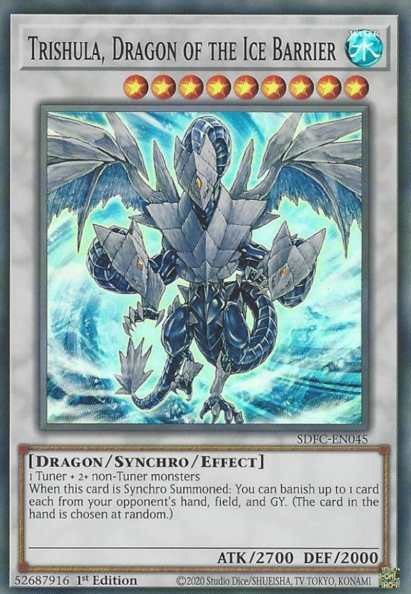 Trishula, Dragon of the Ice Barrier - SDFC-EN045 - Super Rare - 1st Edition available at 401 Games Canada