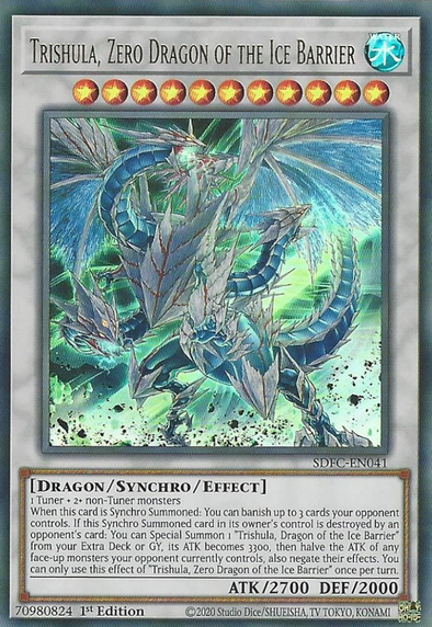 Trishula, Zero Dragon of the Ice Barrier - SDFC-EN041 - Ultra Rare - 1st Edition available at 401 Games Canada