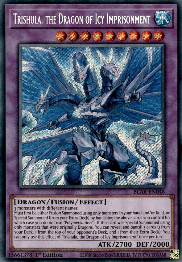 Trishula, the Dragon of Icy Imprisonment - BLAR-EN048 - Secret Rare - 1st Edition available at 401 Games Canada