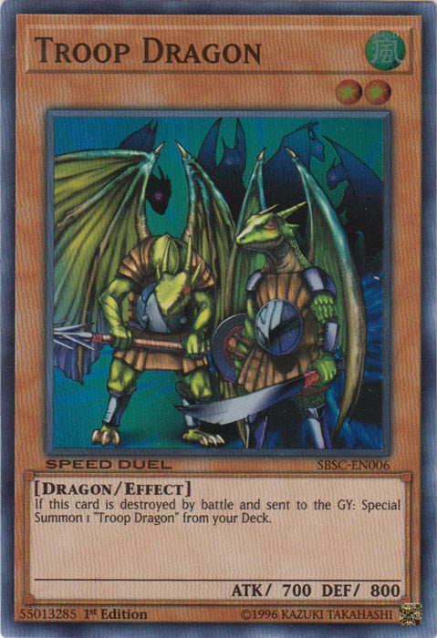 Troop Dragon - SBSC-EN006 - Super Rare - 1st Edition available at 401 Games Canada