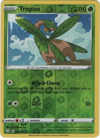 pokemon cards tropius 401 Games Canada - Tropius - 005/072 - Uncommon