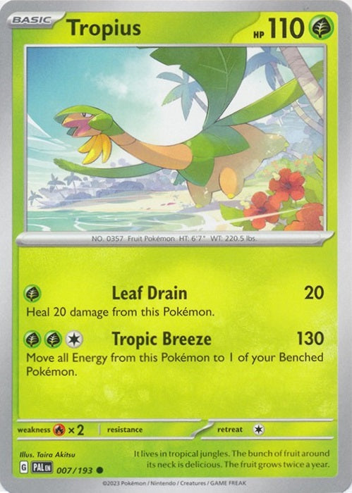 Tropius - 007/193 - Common available at 401 Games Canada