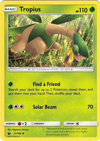 Tropius - 21/168 - Uncommon available at 401 Games Canada