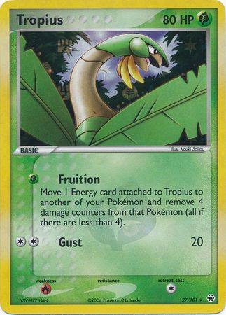 Tropius - 27/101 - Rare - Reverse Holo available at 401 Games Canada