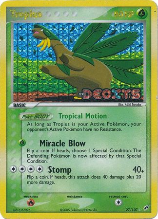 Tropius - 27/107 - Rare - Reverse Holo available at 401 Games Canada