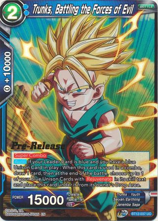 Trunks, Battling the Forces of Evil - BT12-037 - Promo (Series 12 Pre-Release) (Foil) available at 401 Games Canada