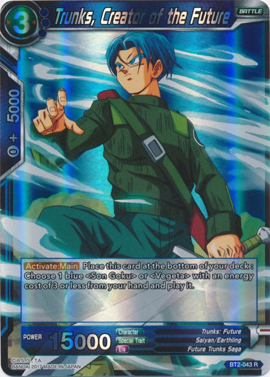 Trunks, Creator of the Future - BT2-043 - Rare available at 401 Games Canada