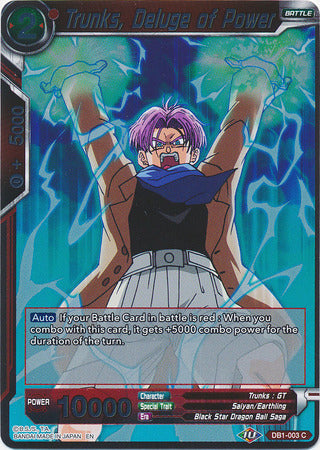 Trunks, Deluge of Power - DB1-003 - Common (FOIL) available at 401 Games Canada