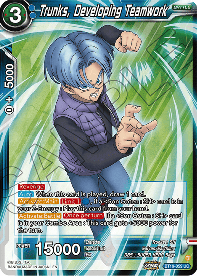 Trunks, Developing Teamwork - BT19-059 - Uncommon available at 401 Games Canada