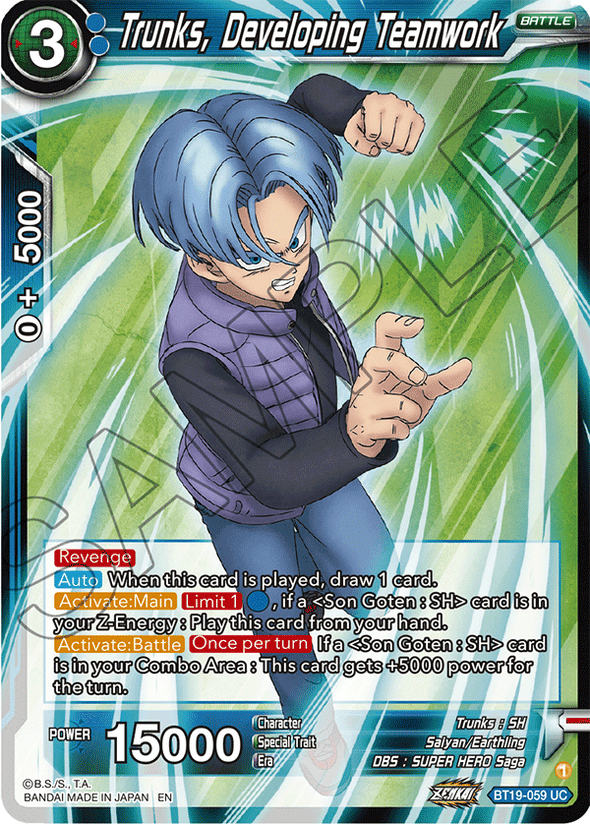 Trunks, Developing Teamwork - BT19-059 - Uncommon available at 401 Games Canada