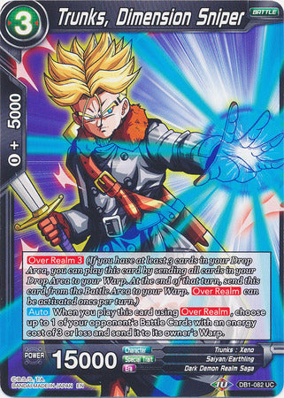 Trunks, Dimension Sniper - DB1-082 - Uncommon available at 401 Games Canada