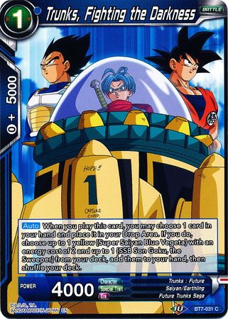 Trunks, Fighting the Darkness - BT7-031 - Common available at 401 Games Canada