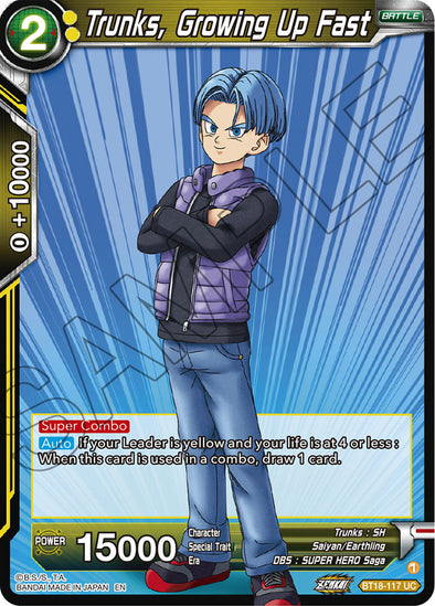 Trunks, Growing Up Fast - BT18-117 - Uncommon available at 401 Games Canada