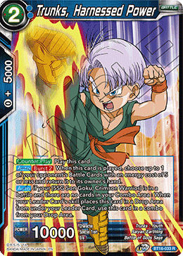 Trunks, Harnessed Power - BT16-033 - Rare available at 401 Games Canada