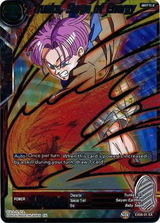 Trunks, Surge of Energy - EX06-01 - Expansion Rare (Foil) available at 401 Games Canada