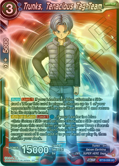 Trunks, Tenacious Tag-Team - BT19-058 - Uncommon (Foil) available at 401 Games Canada