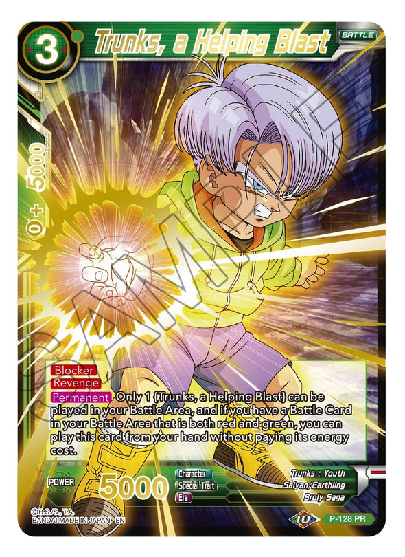 Trunks, a Helping Blast - P-128 - Common (Gold Stamped) available at 401 Games Canada