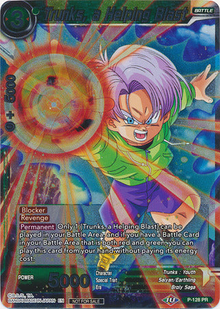 Trunks, a Helping Blast - P-128 - Promo (Foil) available at 401 Games Canada