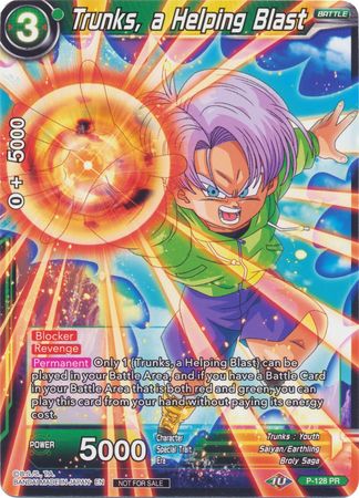 Trunks, a Helping Blast - P-128 - Promo (Non-Foil) available at 401 Games Canada