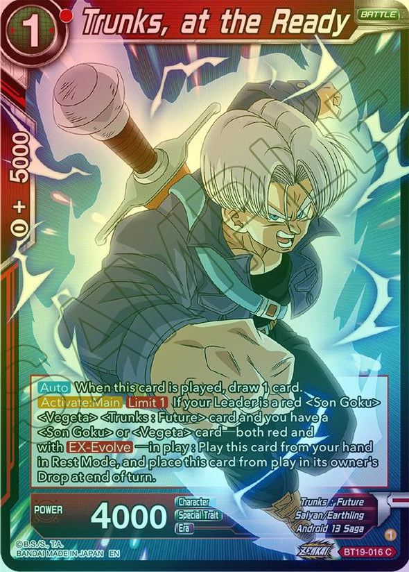 Trunks, at the Ready - BT19-016 - Common (Foil) available at 401 Games Canada