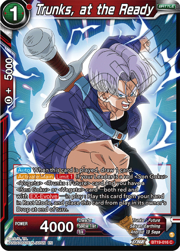 Trunks, at the Ready - BT19-016 - Common available at 401 Games Canada