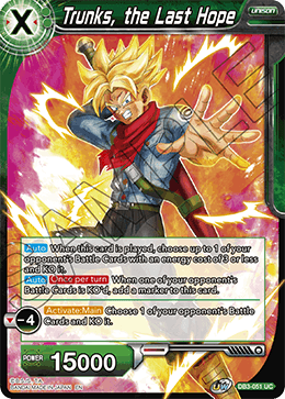 Trunks, the Last Hope - DB3-051 - Uncommon available at 401 Games Canada