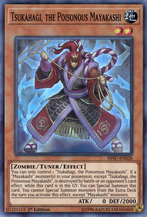 Tsukahagi, the Poisonous Mayakashi - HISU-EN028 - Super Rare - 1st Edition available at 401 Games Canada