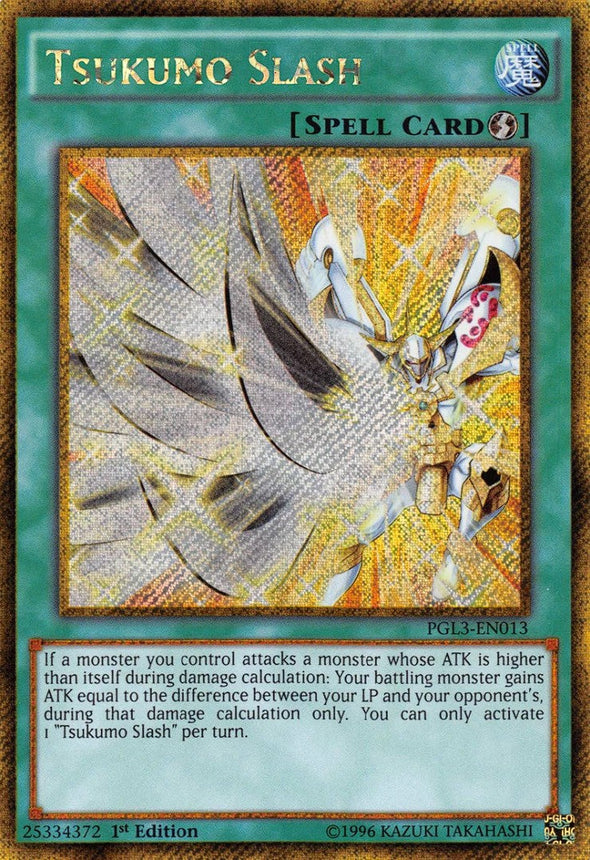 Tsukumo Slash - PGL3-EN013 - Gold Secret Rare - 1st Edition available at 401 Games Canada