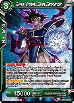 Turles, Crusher Corps Commander - BT12-069 - Uncommon available at 401 Games Canada